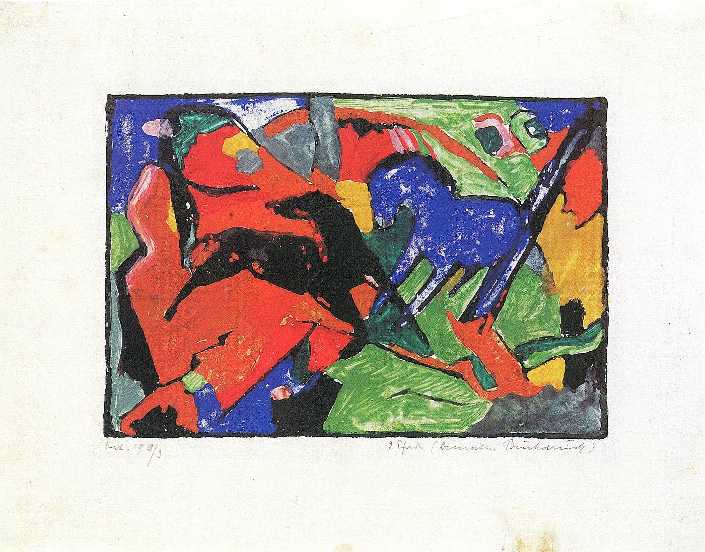 Zwei Pferde – Franz Marc – Franz Marc Leinwandbild
