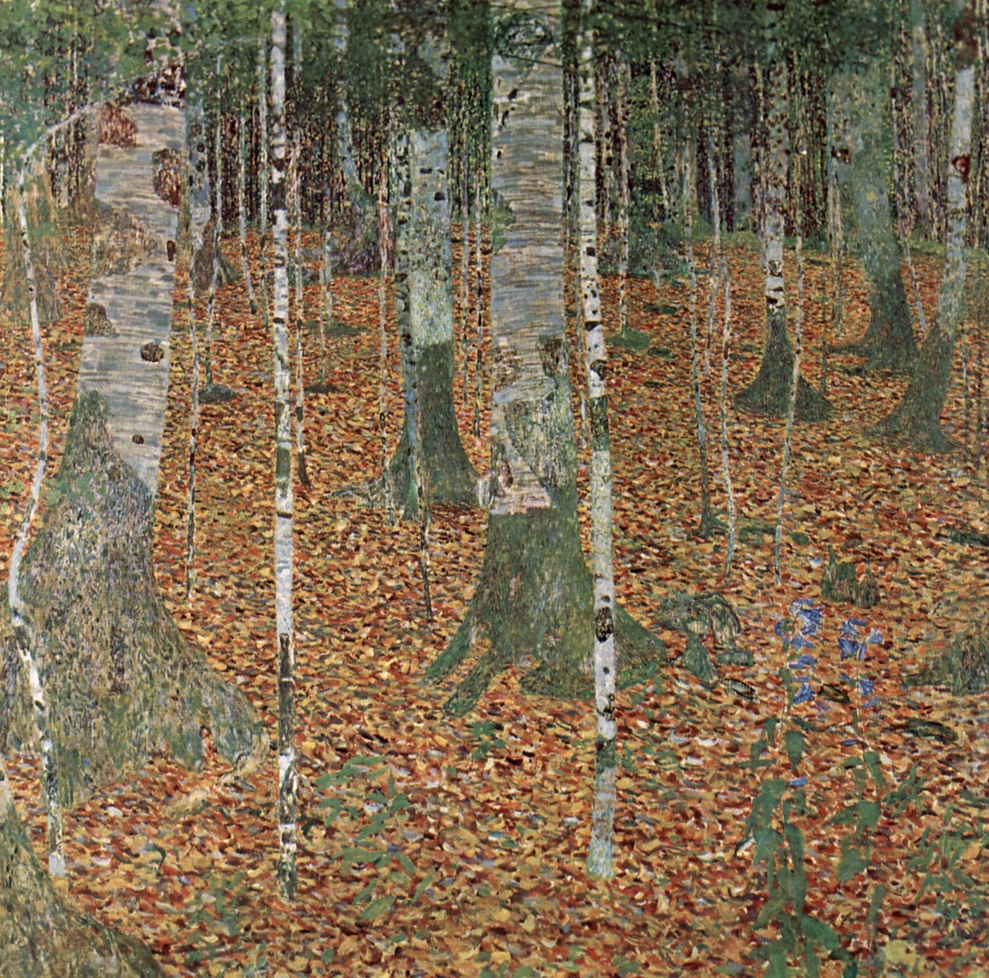 Birkenwald im Herbst – Gustav Klimt – Gustav Klimt Leinwandbild