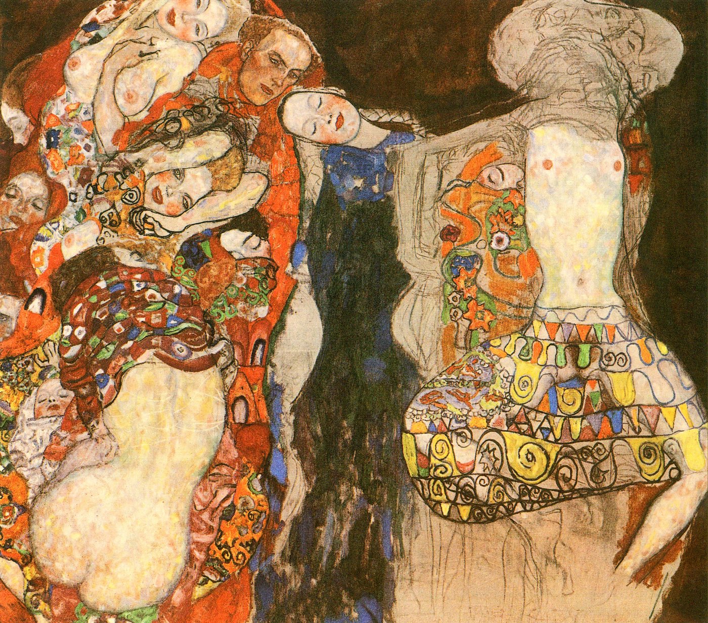 Der Tod und das Leben – Gustav Klimt – Gustav Klimt Leinwandbild