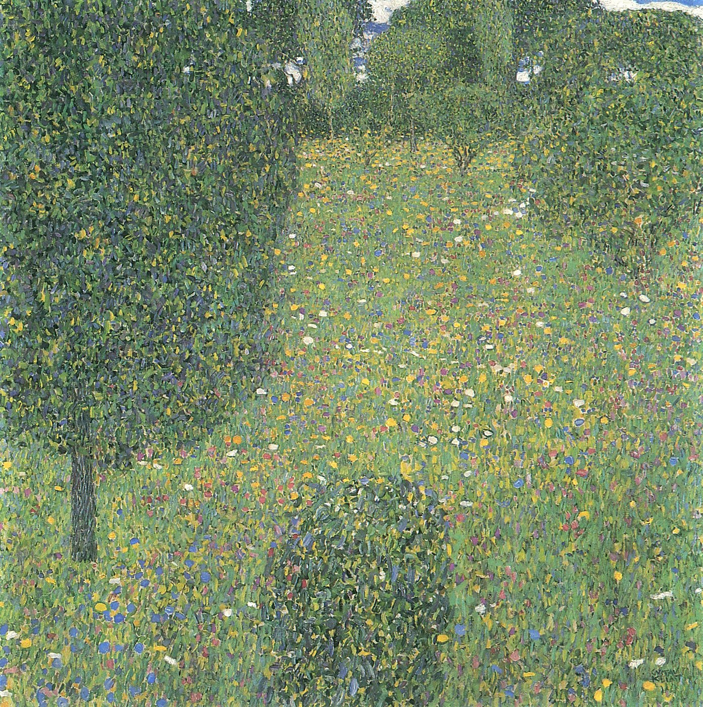 Blumenwiese mit Bäumen – Gustav Klimt – Gustav Klimt Leinwandbild