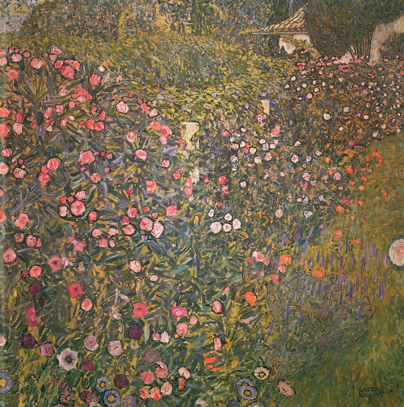 Blühender Rosenhain – Gustav Klimt – Leinwandbild
