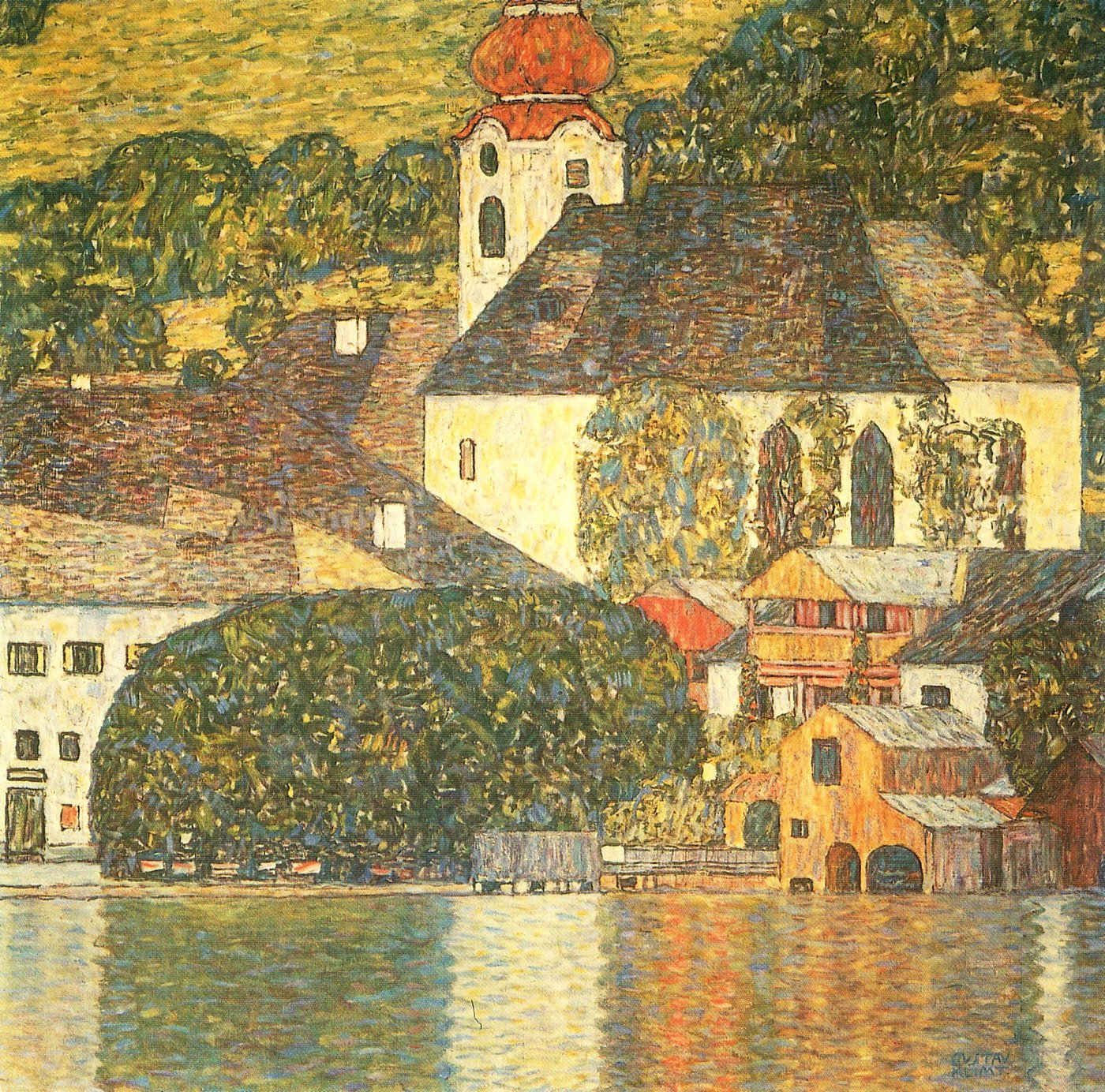 Kirche am See – Gustav Klimt – Leinwandbild