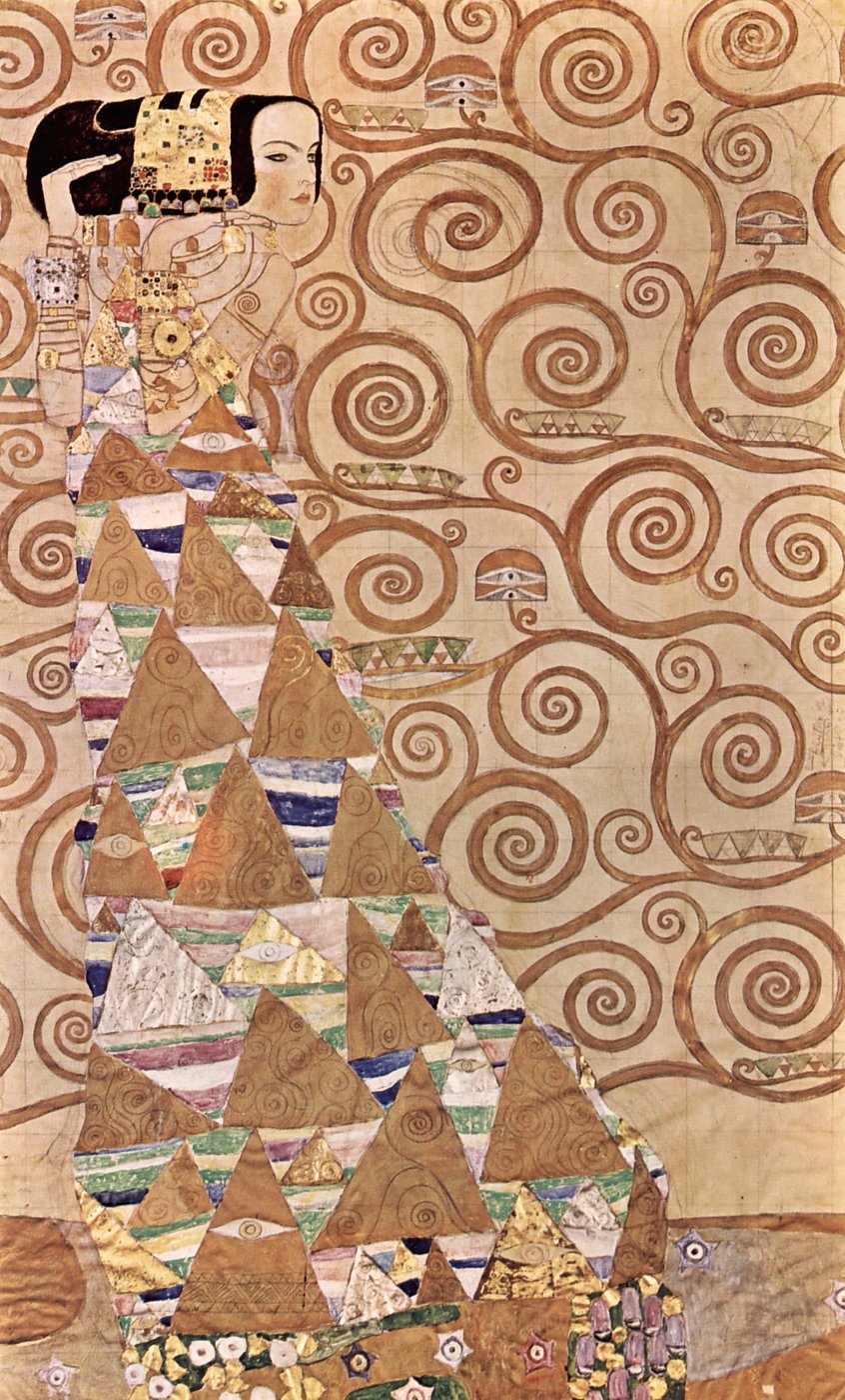 Goldene Frau mit Spiralen – Gustav Klimt – Leinwandbild