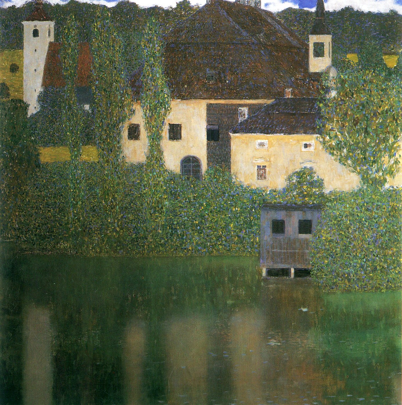 Dorf am See – Gustav Klimt – Gustav Klimt Leinwandbild