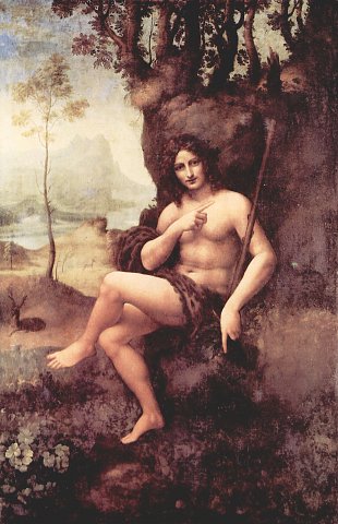 Johannes der Täufer – Leonardo da Vinci – Leinwandbild