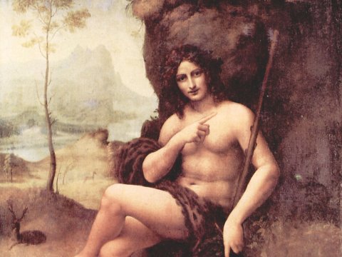 Johannes der Täufer – Leonardo da Vinci – Leinwandbild