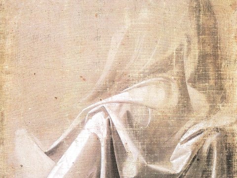 Studie von Gewebe und Falten – Leonardo da Vinci – Leinwandbild