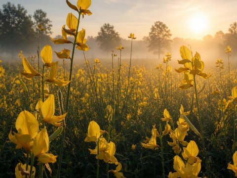 Goldene Pracht im Sonnenlicht – Leinwandbild