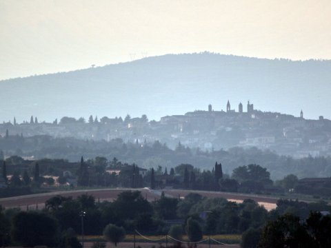 Dunstverschleierte Tuscany – Leinwandbild
