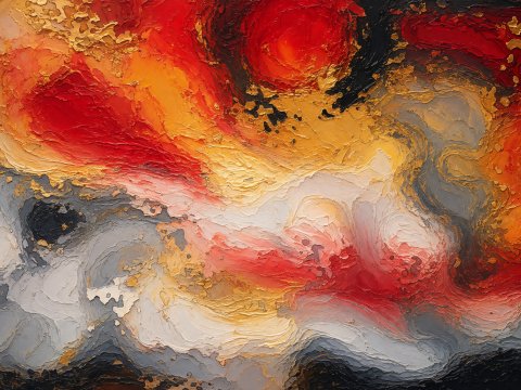 Flüchtige Glut im diffusen Raum – Leinwandbild