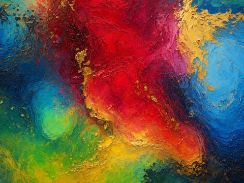 Schatten und Glut in Blau – Leinwandbild