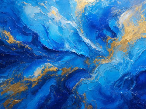 Aquarelle des Unendlichen – Leinwandbild