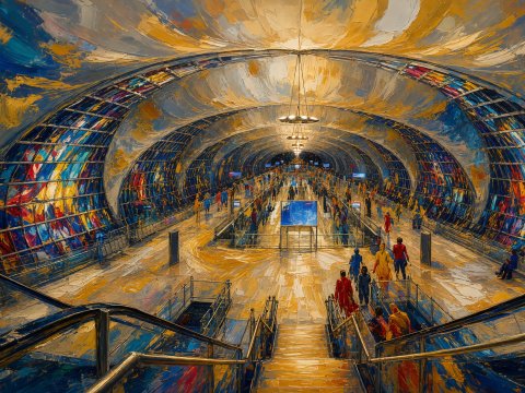 Architektonische Reflexionen – Leinwandbild