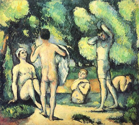 Badende Männer im Wald – Paul Cézanne – Leinwandbild