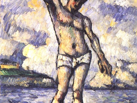 Badender am Ufer – Paul Cézanne – Leinwandbild