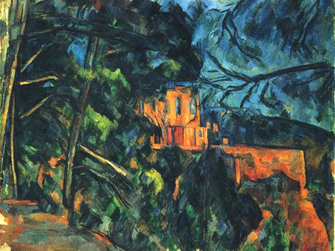 Blick auf eine Ruine im Wald – Paul Cézanne – Leinwandbild
