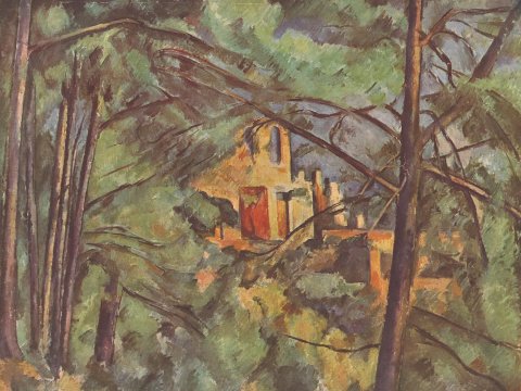 Waldlandschaft mit verstecktem Haus – Paul – Leinwandbild