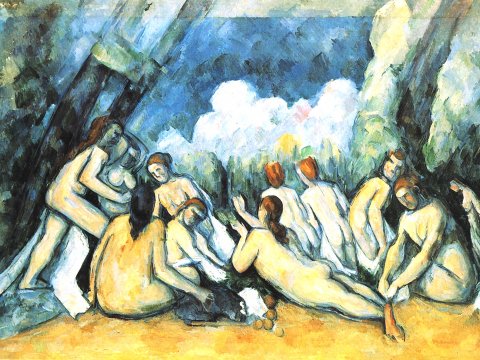 Badende Frauen – Paul Cézanne – Leinwandbild