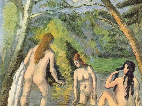 Drei Badende im Wald – Paul Cézanne – Leinwandbild