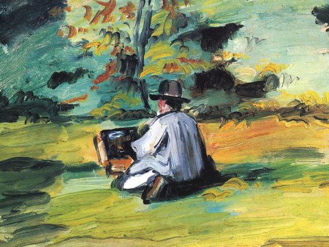 Maler im Freien – Paul Cézanne – Leinwandbild