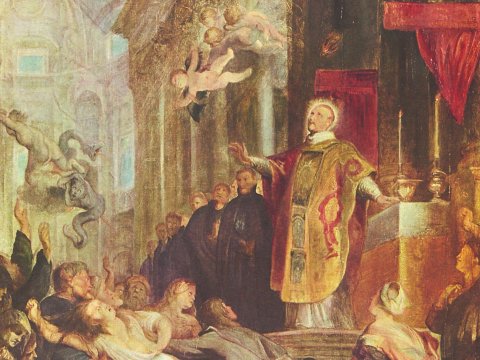 Predigt des Heiligen Franziskus – Peter Paul – Leinwandbild