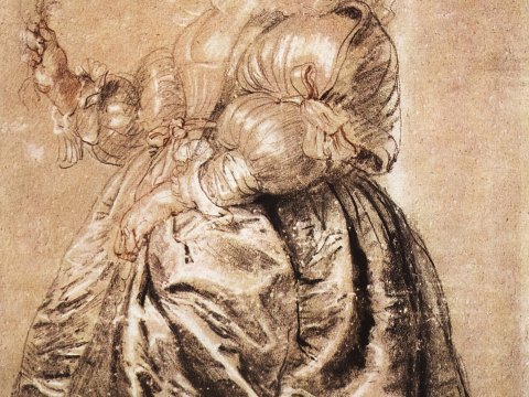 Dame mit Fächer – Peter Paul Rubens – Leinwandbild