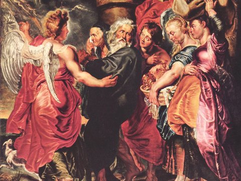 Abraham und die drei Engel – Peter Paul Rubens – Leinwandbild