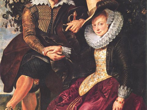Porträt eines Paares im Barock – Peter Paul – Leinwandbild