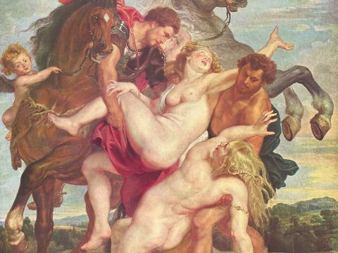 Raub der Töchter des Leukippos – Peter Paul – Leinwandbild