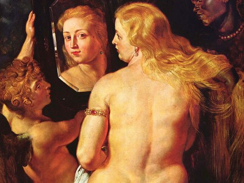 Venus vor dem Spiegel – Peter Paul Rubens – Leinwandbild