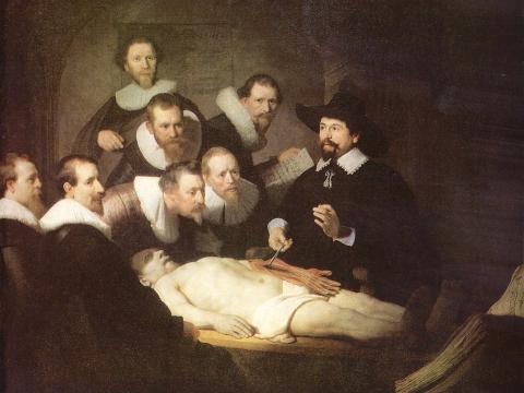 Die Anatomie des Dr. Tulp – Rembrandt van Rijn – Leinwandbild